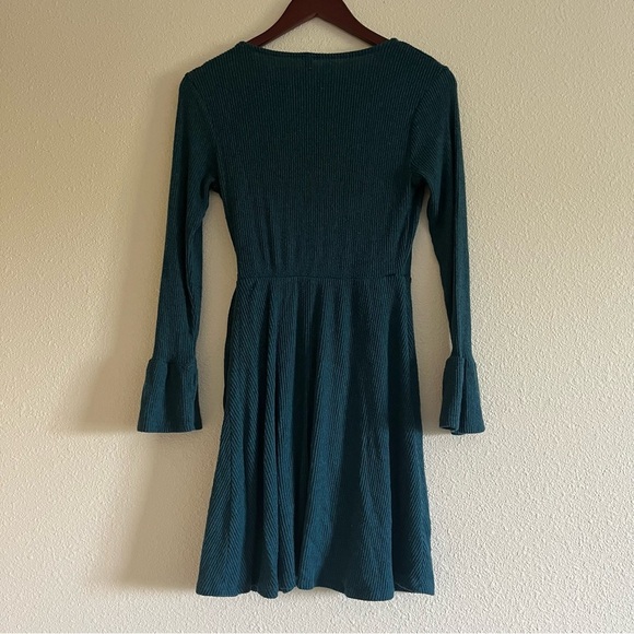 Target Xhiliration Women’s Turquoise Mock Wrap Ribbed A Line Dress Size XS - Picture 7 of 7